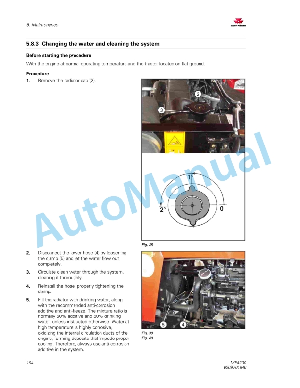 Massey Ferguson MF4200 Tractor Operators Manual 6269701M6-3
