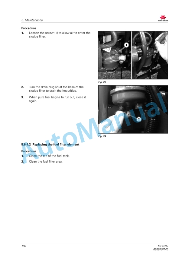 Massey Ferguson MF4200 Tractors Operators Manual 6269701M5-3