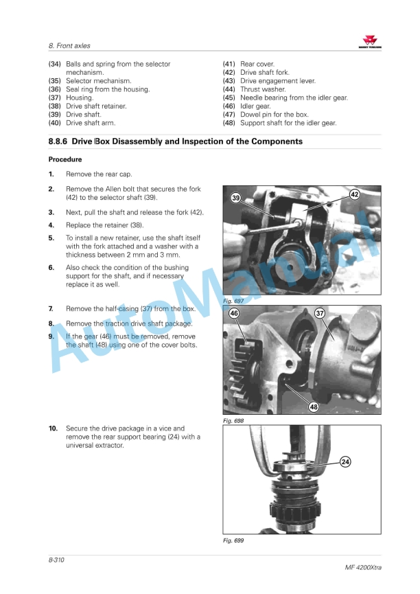 Massey Ferguson MF4280 Xtra, MF4283 Xtra, MF4290 Xtra, MF4292 Xtra Workshop Service Manual-4