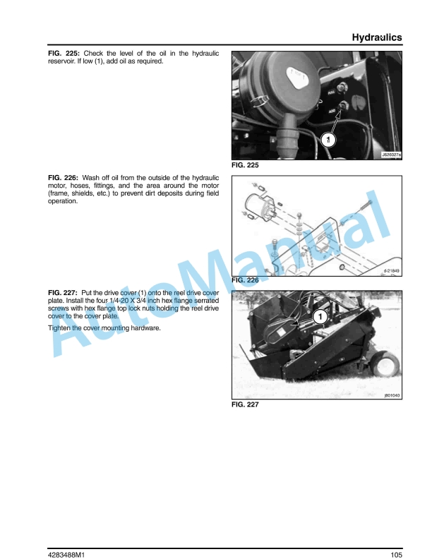 Massey Ferguson MF5200 Draper Header Service Manual 4283488M1-2