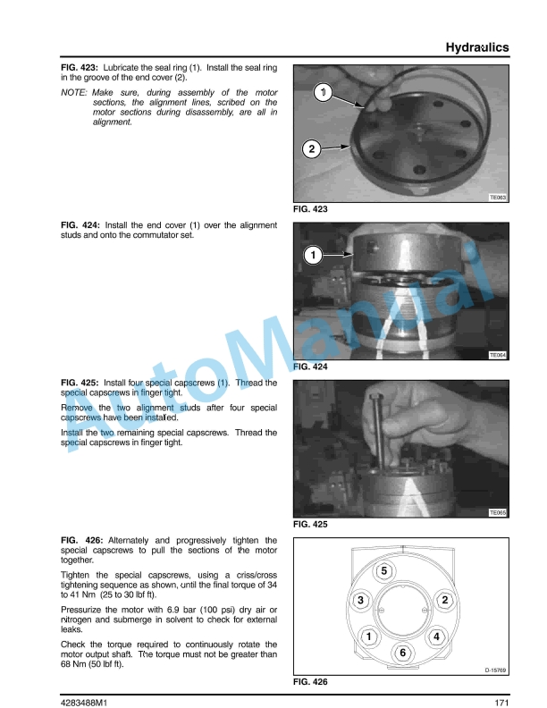 Massey Ferguson MF5200 Draper Header Service Manual 4283488M1-5