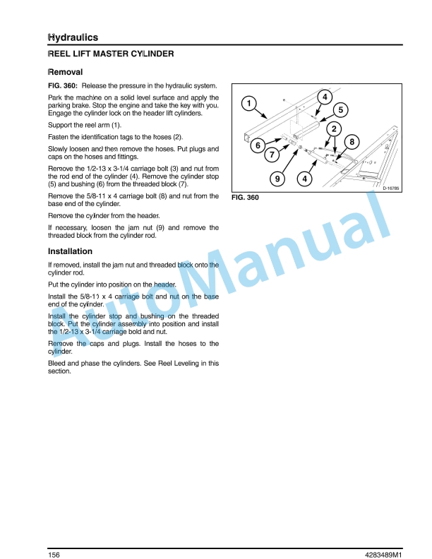 Massey Ferguson MF5200 Draper Header Service Manual 4283489M1-5