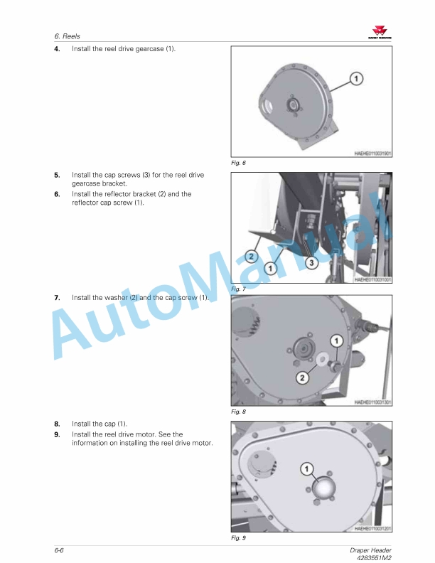 Massey Ferguson MF5300 Draper Header Workshop Service Manual 4283551M2-4