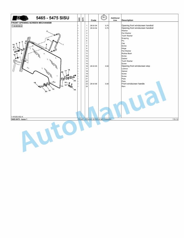 Massey Ferguson MF5400 Repair Time Schedule 4346841M1-4