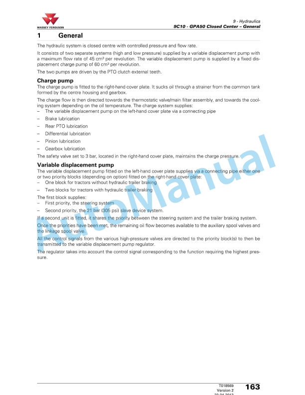 Massey Ferguson MF5600 Workshop Service Manual 7060133M3-5