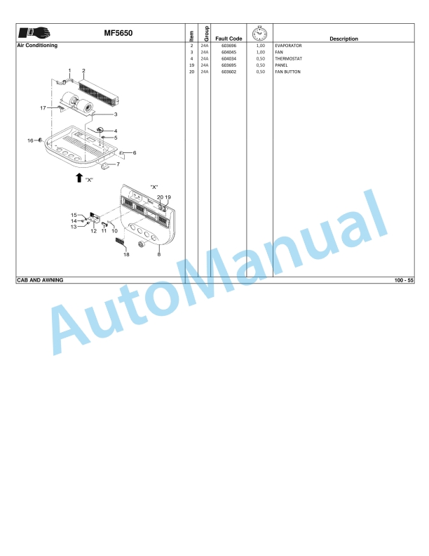 Massey Ferguson MF5650 Combine Repair Time Schedule 6285424M1 3 Massey Ferguson MF5650 Combine Repair Time Schedule 6285424M1 - Image 3