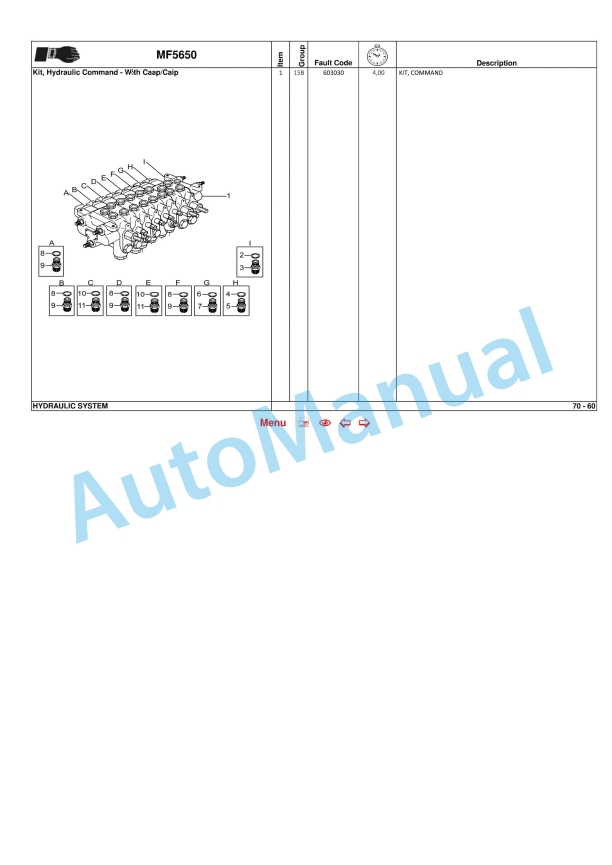 Massey Ferguson MF5650 Combine Repair Time Schedule 6285424M2-2