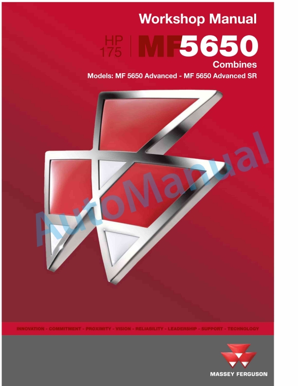 Massey Ferguson MF5650 Combines Workshop Manual 1 Massey Ferguson MF5650 Combines Workshop Manual