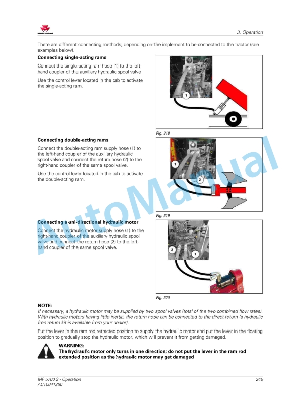 Massey Ferguson MF5700 S Classic Version Operators Manual ACT0041260-5