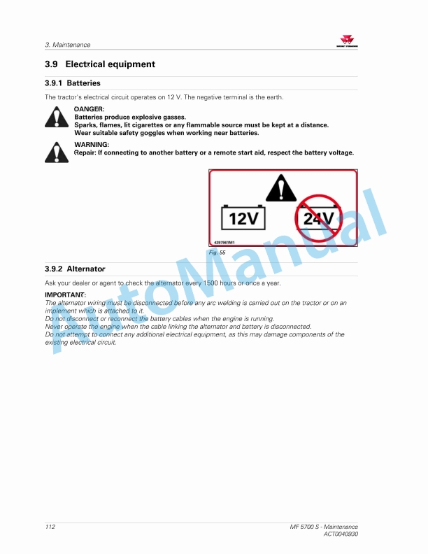 Massey Ferguson MF5700 S Series Tractors Operators Manual ACT0040930-2