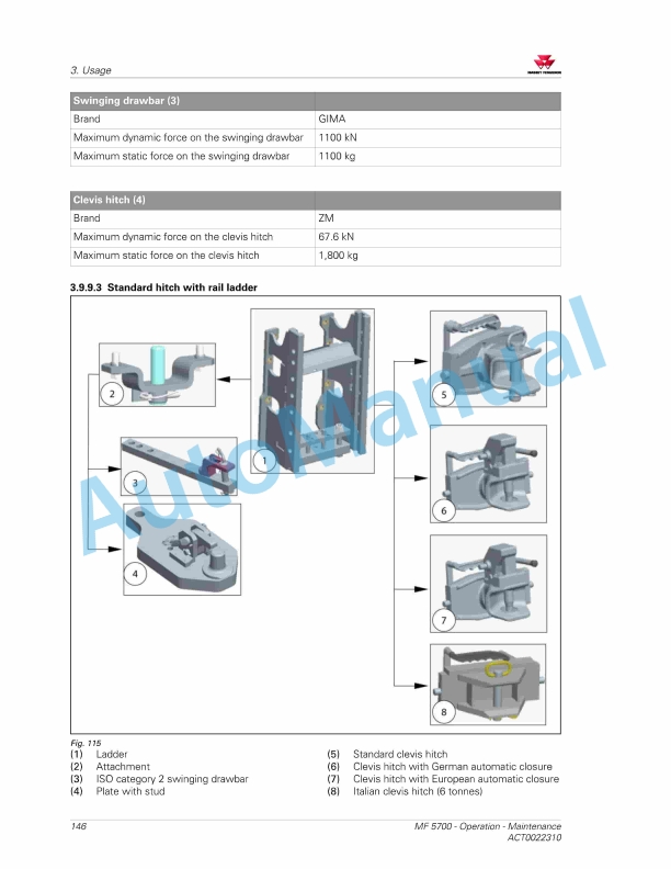 Massey Ferguson MF5700 Series Tractors Operators Manual ACT0022310-2