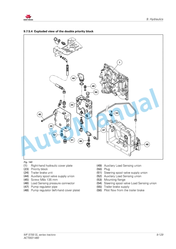 Massey Ferguson MF5700 SL Series Tractors Workshop Service Manual ACT0021460-5