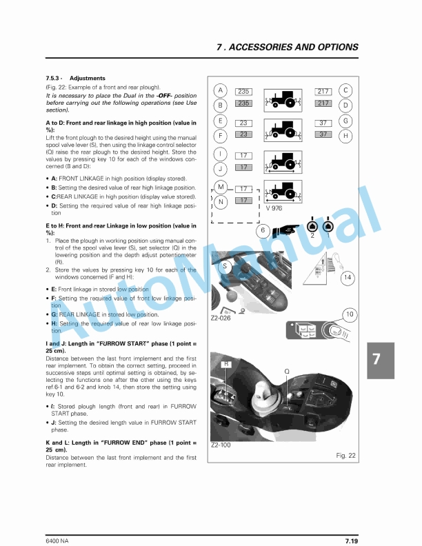 Massey Ferguson MF6400 Series Tractors Operator Instruction Book 3378504M4-3