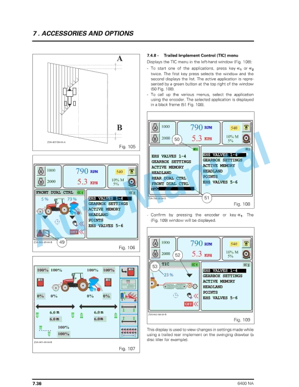 Massey Ferguson MF6400 Series Tractors Operator Instruction Book 3378825M1-4