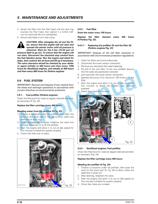Massey Ferguson MF6400 Series Tractors Operator Instruction Book 4315614M1-3