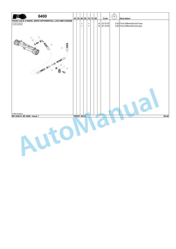 Massey Ferguson MF6400 Series Tractors Repair Time Schedule 3378413M1-2