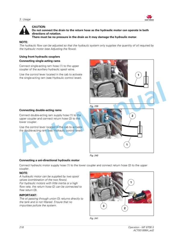 Massey Ferguson MF6700 S Deluxe And Premium Version Operators Manual ACT001898A-4