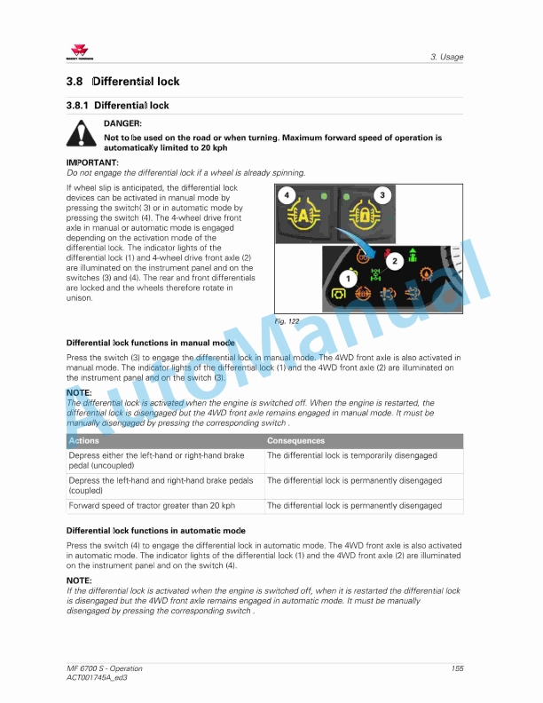 Massey Ferguson MF6700 S Series Tractors Operators Manual ACT001808A-5