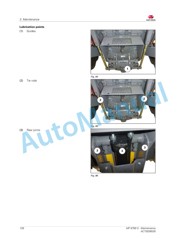 Massey Ferguson MF6700 S Series Tractors Operators Manual ACT0038530-2