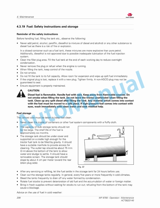 Massey Ferguson MF6700 Series Tractors Operators Manual ACT0023140-3