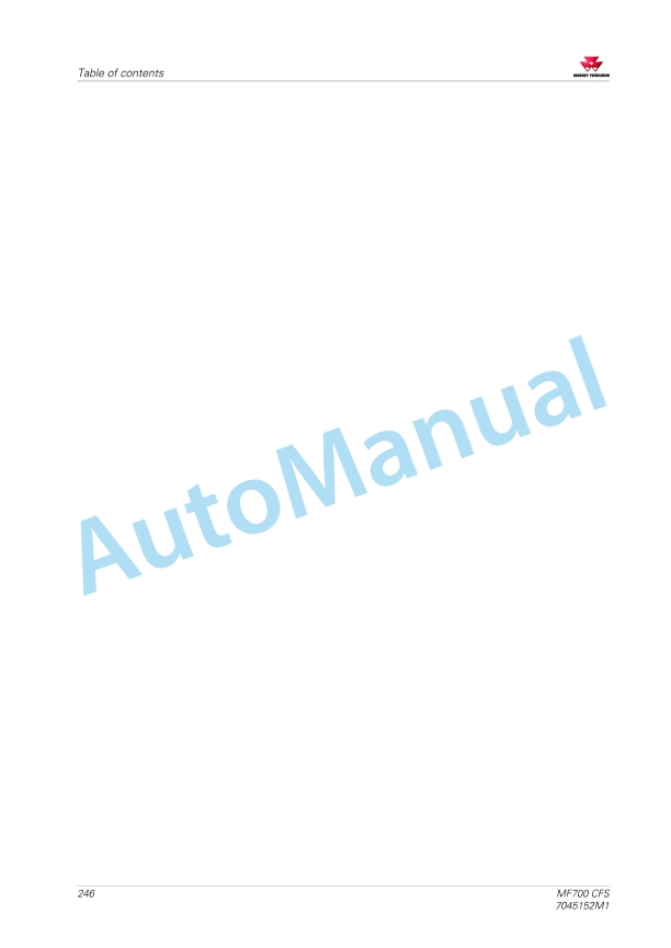 Massey Ferguson MF700 CFS Planter Operators Manual 7045152M1-4