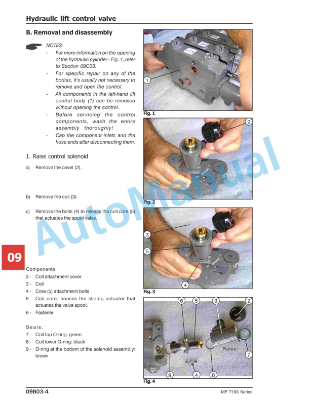 Massey Ferguson MF7100 4WD Tractors - Cab - Plataform Workshop Manual MOI7000E01-3