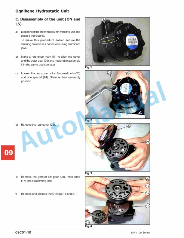 Massey Ferguson MF7100 4WD Tractors - Cab - Plataform Workshop Manual MOI7000E01-4