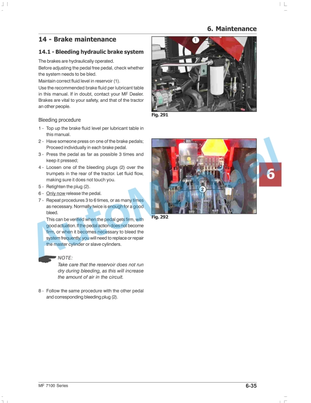 Massey Ferguson MF7100 Tractors Operators Manual 6287050M1-4