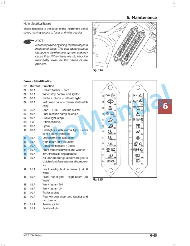 Massey Ferguson MF7100 Tractors Operators Manual 6287050M1-5
