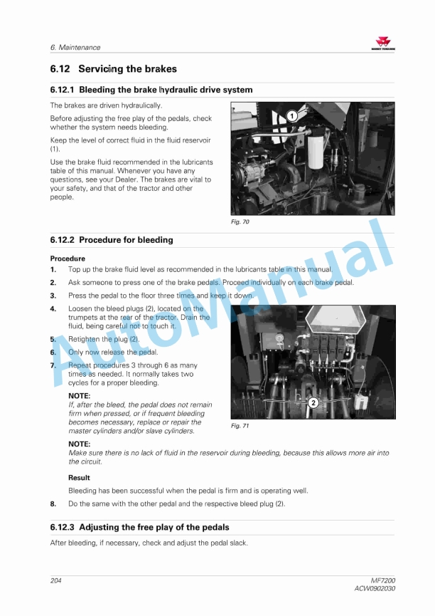 Massey Ferguson MF7200 Tractors Operators Manual ACW0902030-4