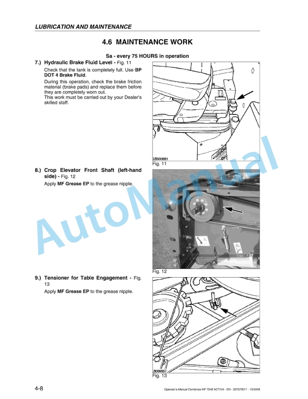 Massey Ferguson MF7240 Activa Tractor Operators Manual 327270011-2