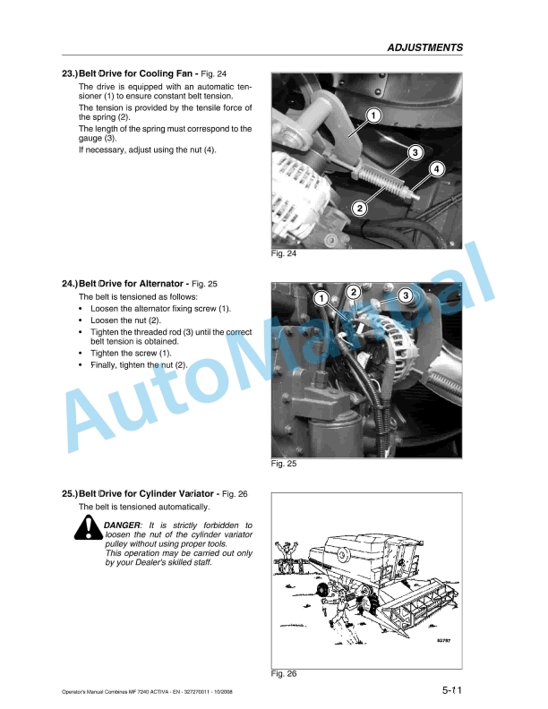 Massey Ferguson MF7240 Activa Tractor Operators Manual 327270011-3