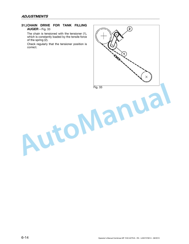 Massey Ferguson MF7240 Activa Tractor Original Operators Manual LA327270014-3