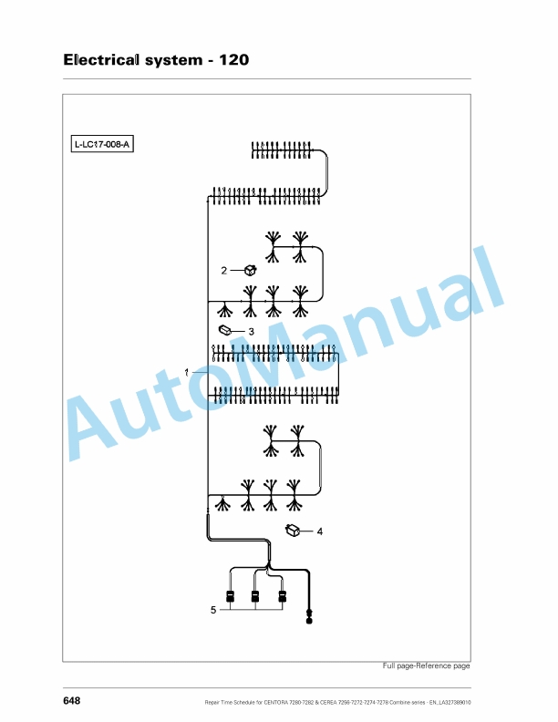 Massey Ferguson MF7244 Activa Combine Series Repair Time Schedule LA327389010-5