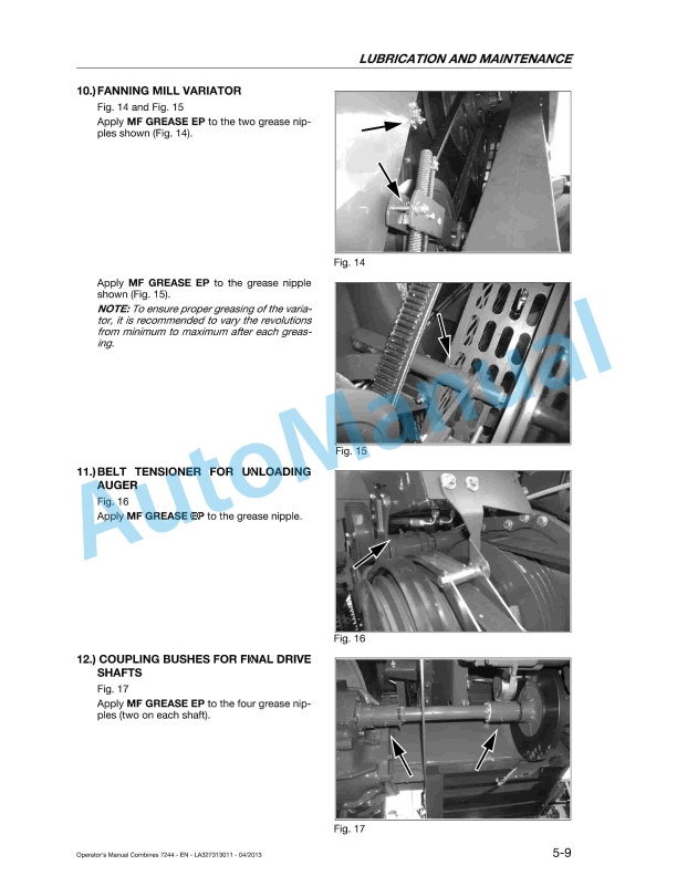 Massey Ferguson MF7244 Activa Tractor Original Operators Manual LA327313011-2