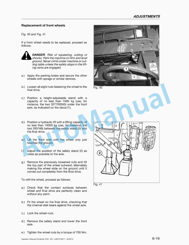 Massey Ferguson MF7244 Activa Tractor Original Operators Manual LA327313011-3