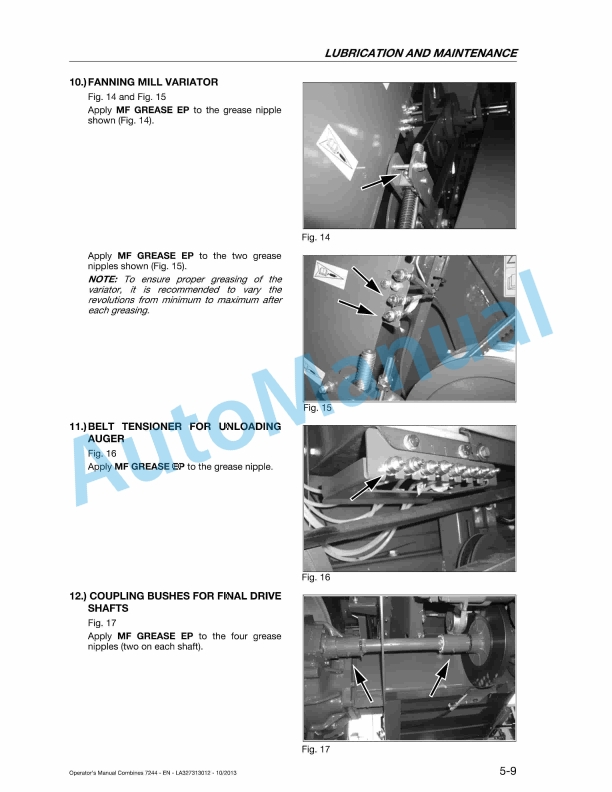 Massey Ferguson MF7244 Activa Tractor Original Operators Manual LA327313012-2