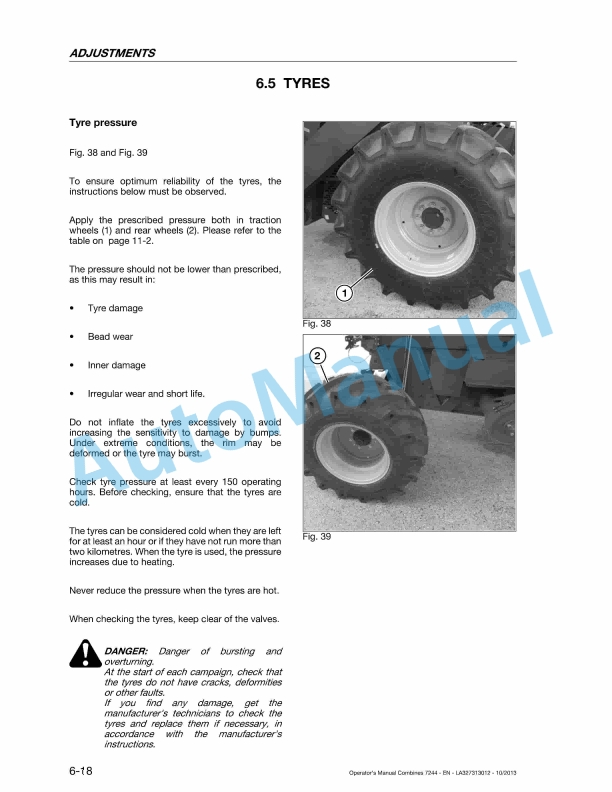 Massey Ferguson MF7244 Activa Tractor Original Operators Manual LA327313012-3