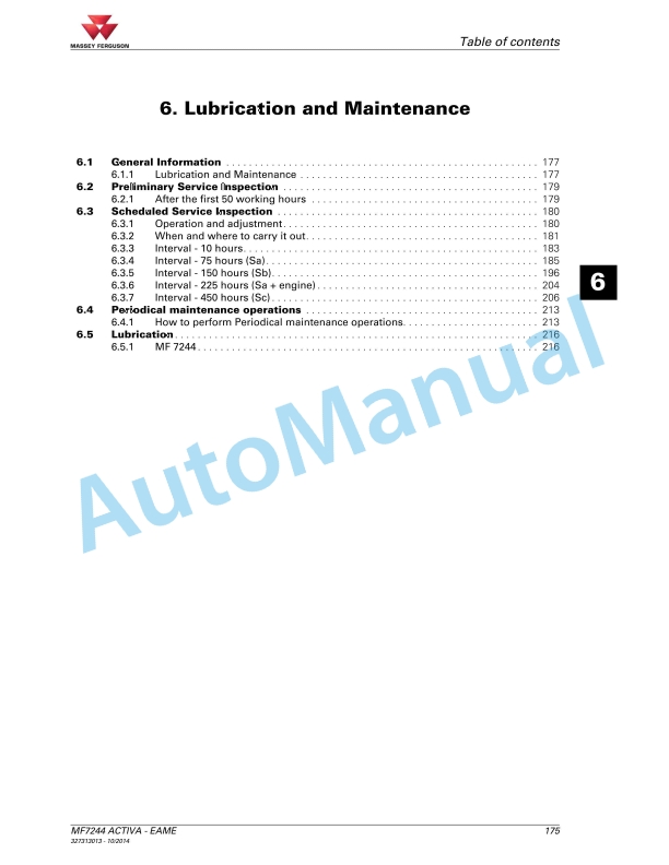 Massey Ferguson MF7244 Combine Operators Manual 327313013 2 Massey Ferguson MF7244 Combine Operators Manual 327313013 - Image 2
