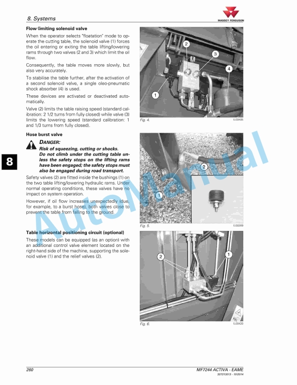 Massey Ferguson MF7244 Combine Operators Manual 327313013 4 Massey Ferguson MF7244 Combine Operators Manual 327313013 - Image 4