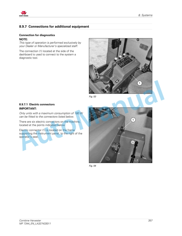 Massey Ferguson MF7344 Combine Harvester Operators Manual LA327433011-5