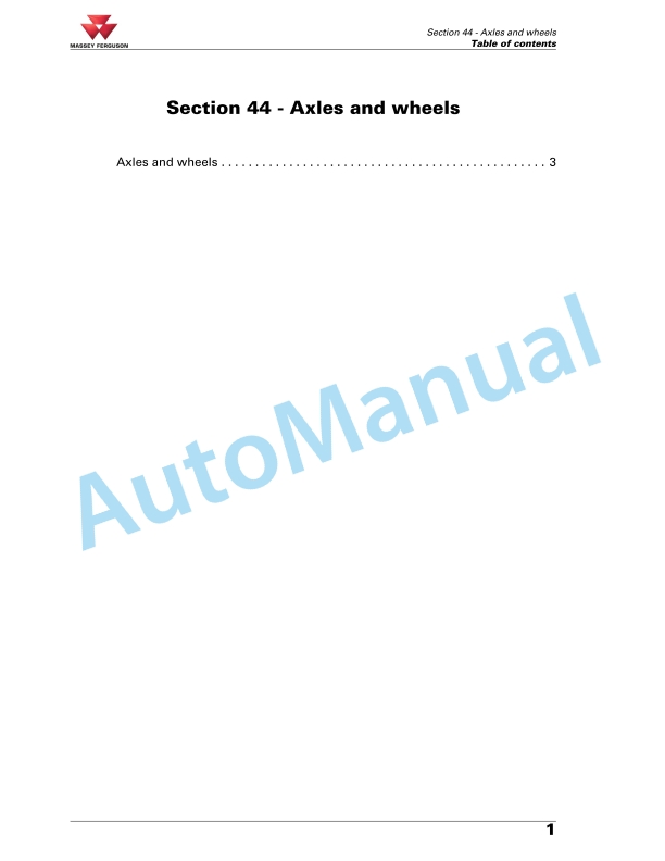 Massey Ferguson MF7360-MF7370 Beta Combine Series Workshop Service Manual LA327301011M-2