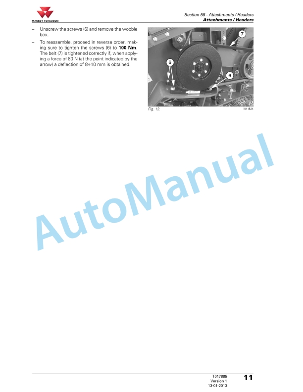 Massey Ferguson MF7360-MF7370 Beta Combine Series Workshop Service Manual LA327301011M-4