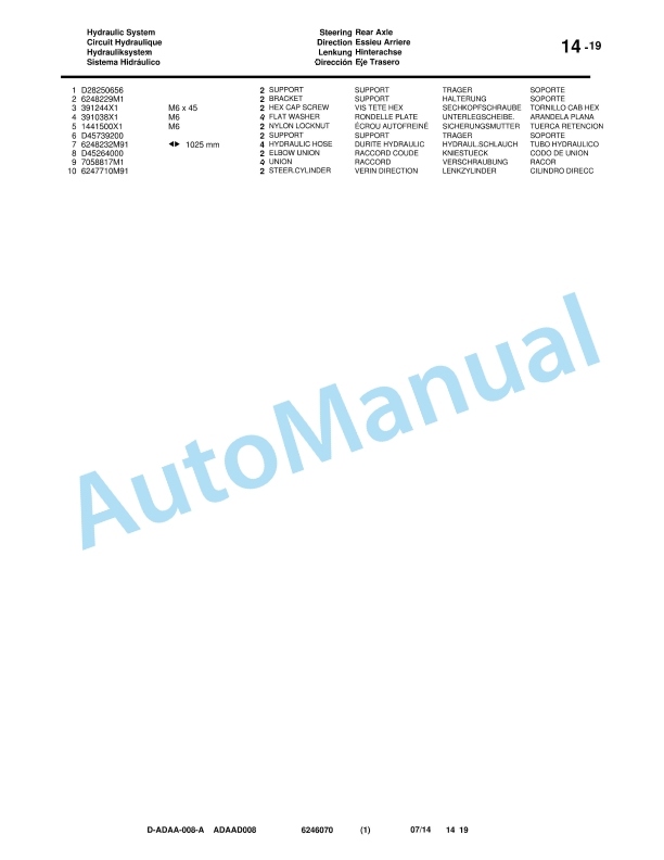 Massey Ferguson MF7380-7382 Centora Combine Series Repair Time Schedule 327418010-4