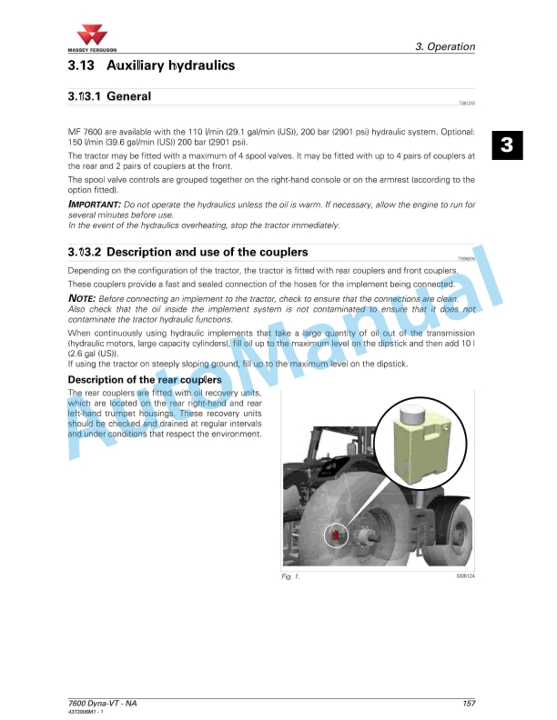 Massey Ferguson MF7600 Deluxe And Premium Versions Operators Manual 4373906M1-4