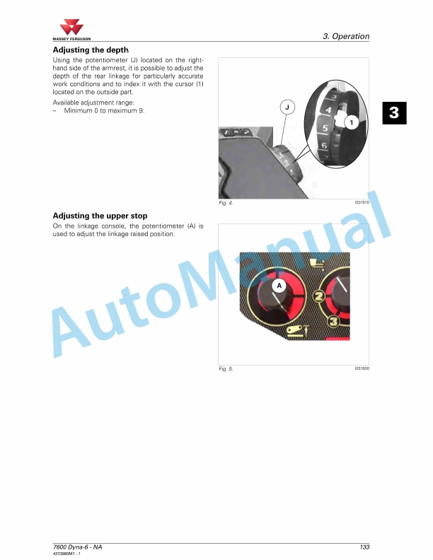 Massey Ferguson MF7600 Deluxe And Premium Versions Operators Manual 4373985M1-3
