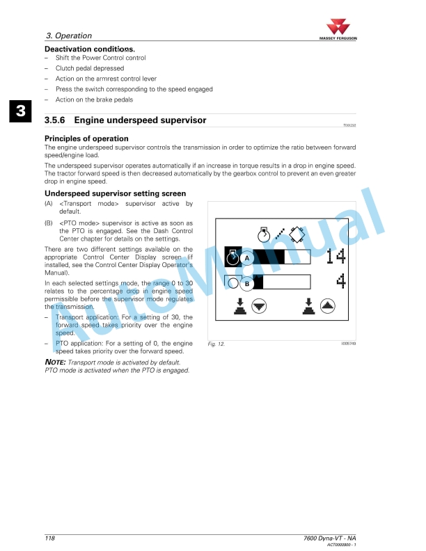 Massey Ferguson MF7600 Deluxe And Premium Versions Operators Manual ACT0000900-2