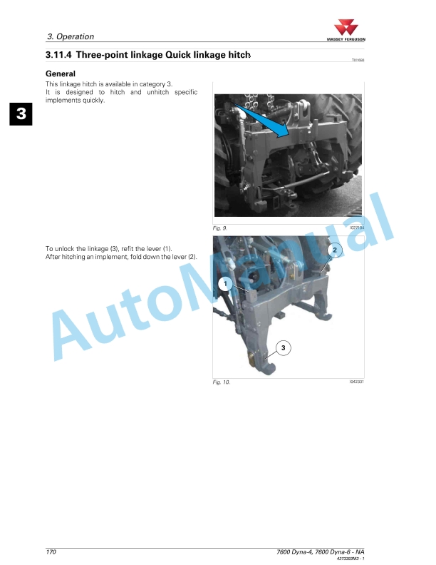 Massey Ferguson MF7600 Series Tractors Operators Manual 4373393M3-4