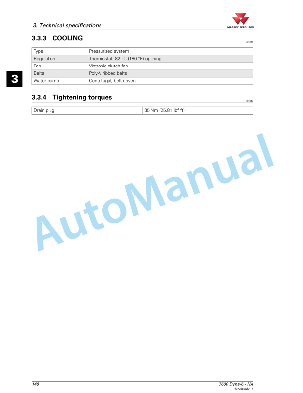 Massey Ferguson MF7600 Series Tractors Operators Manual 4373853M2-5
