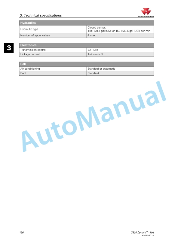 Massey Ferguson MF7600 Series Tractors Operators Manual 4373907M1-5